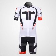 2012 Fahrradbekleidung Castelli Shwarz und Wei 1 Trikot Kurzarm und Tragerhose